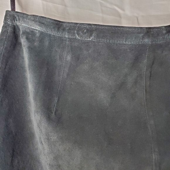 Révue Vintage 90s Black Suede Pencil Skirt Size 10 - Picture 6 of 12